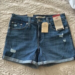 Levi's Women's Mid-Length Blue Jean Shorts